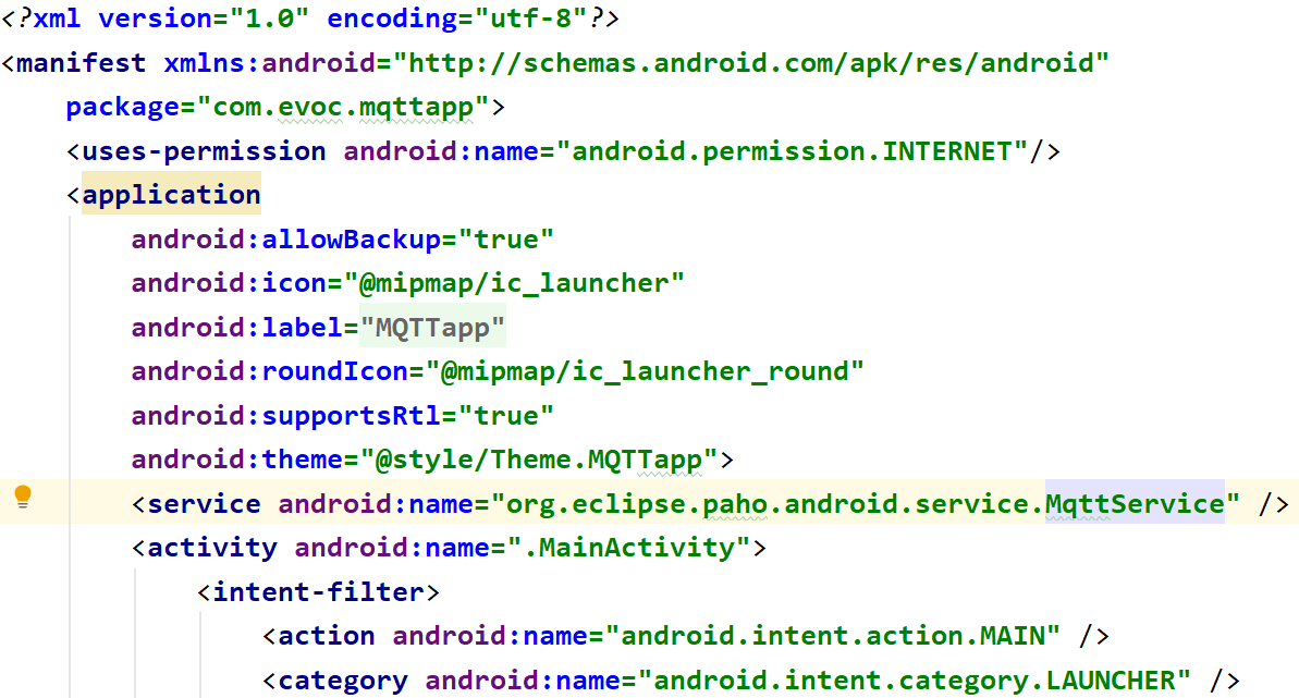 Figure 118 — Code pour créer un client MQTT Android et s’abonner à un sujet