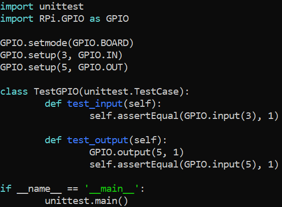 Figure 64 — Tests unitaires en Python avec unittest